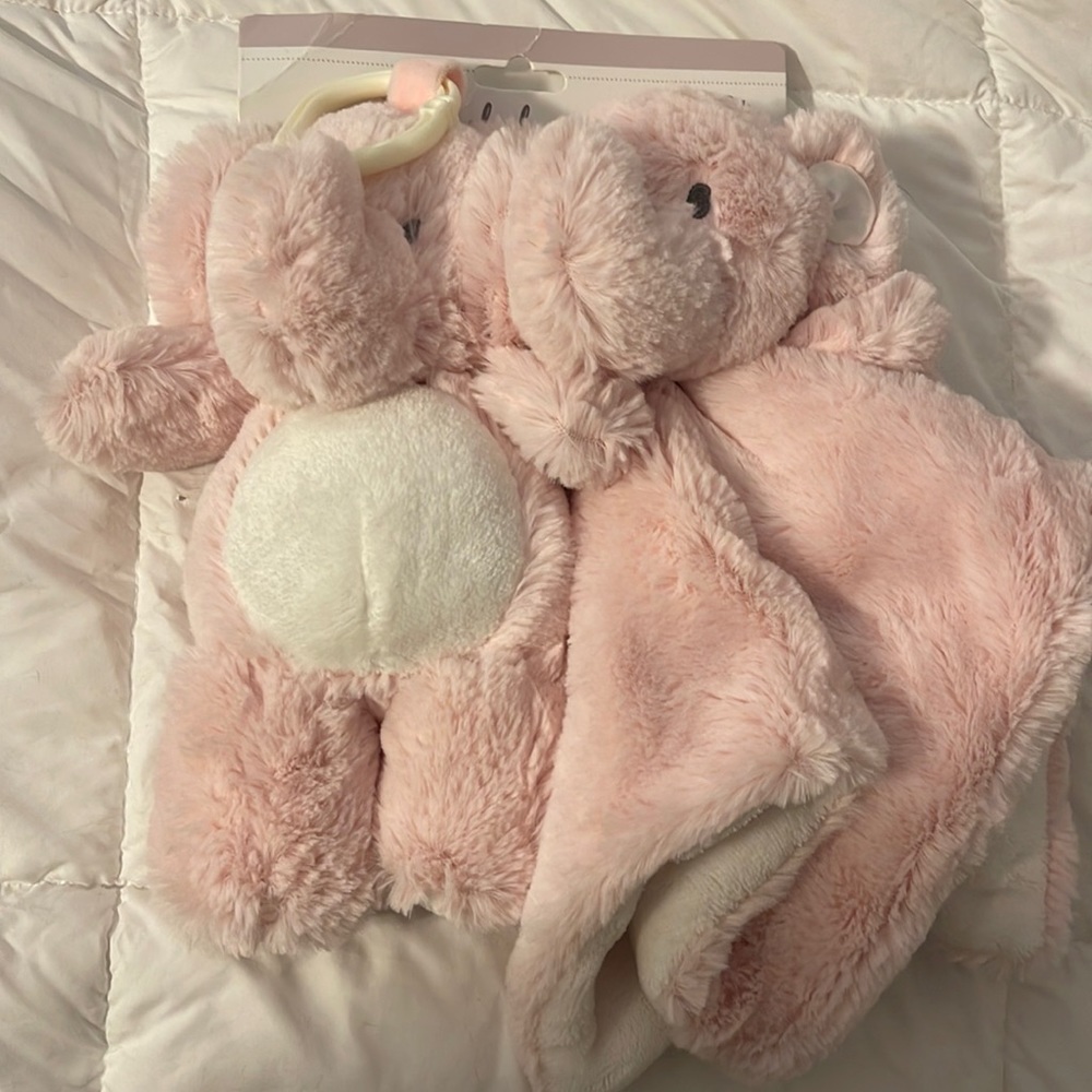 Pink elephant baby toys